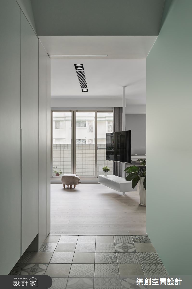 老屋(16~30年)＿北歐風玄關客廳案例圖片＿樂創空間設計＿樂創_25台中。Lego House之2