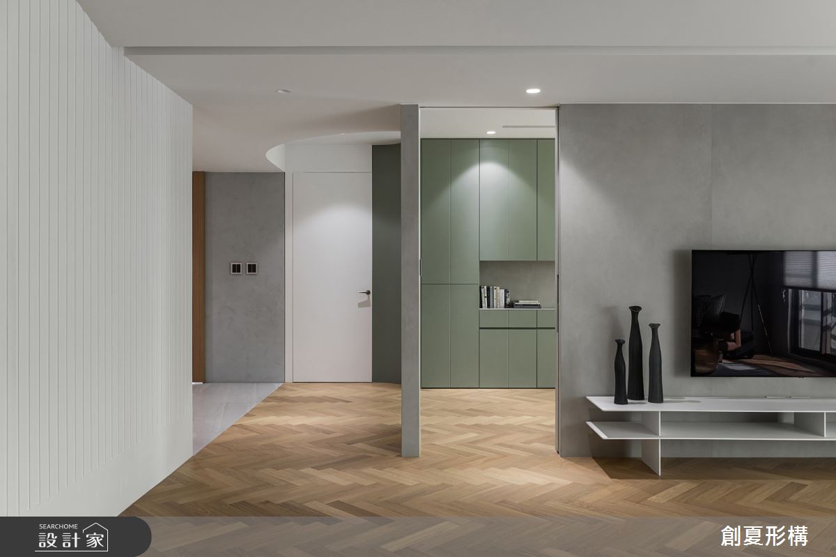 毛胚屋＿簡約風客廳案例圖片＿創夏形構有限公司＿創夏形構_生活弧度之10