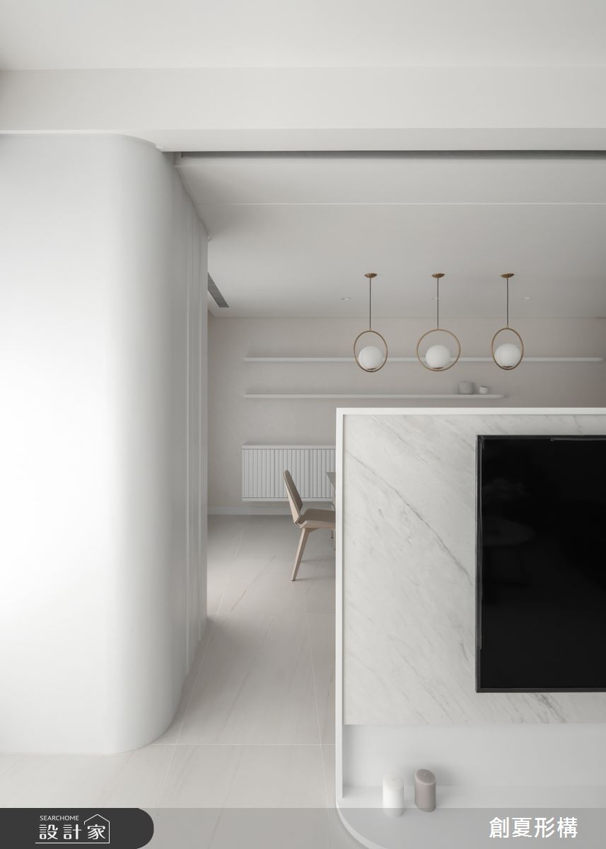 70坪中古屋(5~15年)＿簡約風客廳餐廳案例圖片＿創夏形構有限公司＿創夏形構_白色城市之6