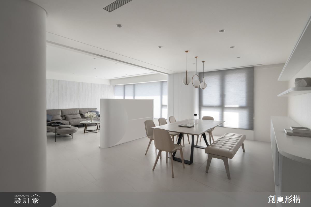 70坪中古屋(5~15年)＿簡約風餐廳案例圖片＿創夏形構有限公司＿創夏形構_白色城市之4