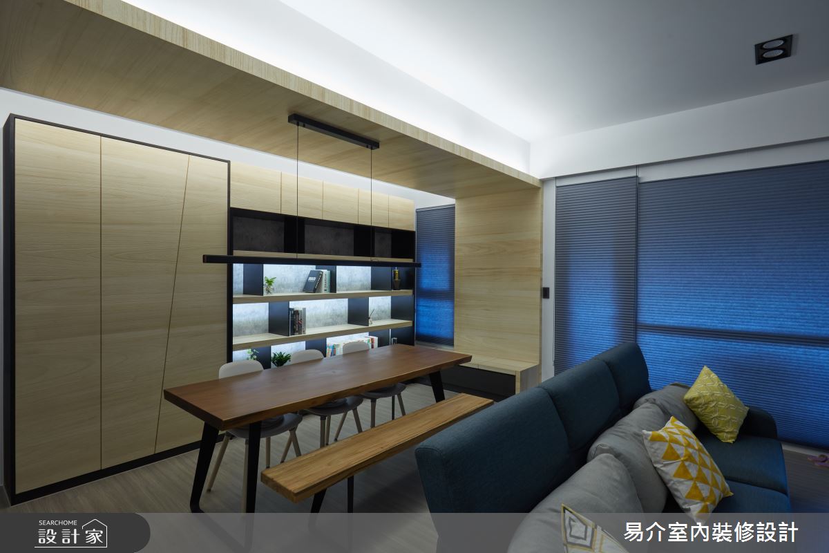 30坪新成屋(5年以下)＿現代風客廳案例圖片＿易介室內裝修設計＿易介_新莊30坪現代風之7