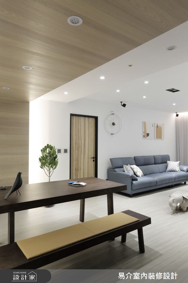 30坪新成屋(5年以下)＿現代風客廳案例圖片＿易介室內裝修設計＿易介_林口30坪現代風之6
