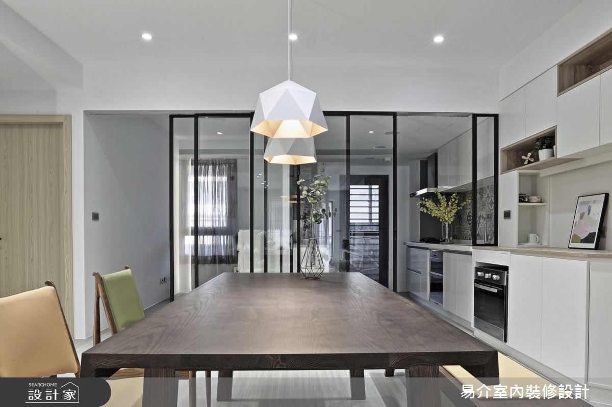 30坪新成屋(5年以下)＿現代風餐廳案例圖片＿易介室內裝修設計＿易介_林口30坪現代風之9