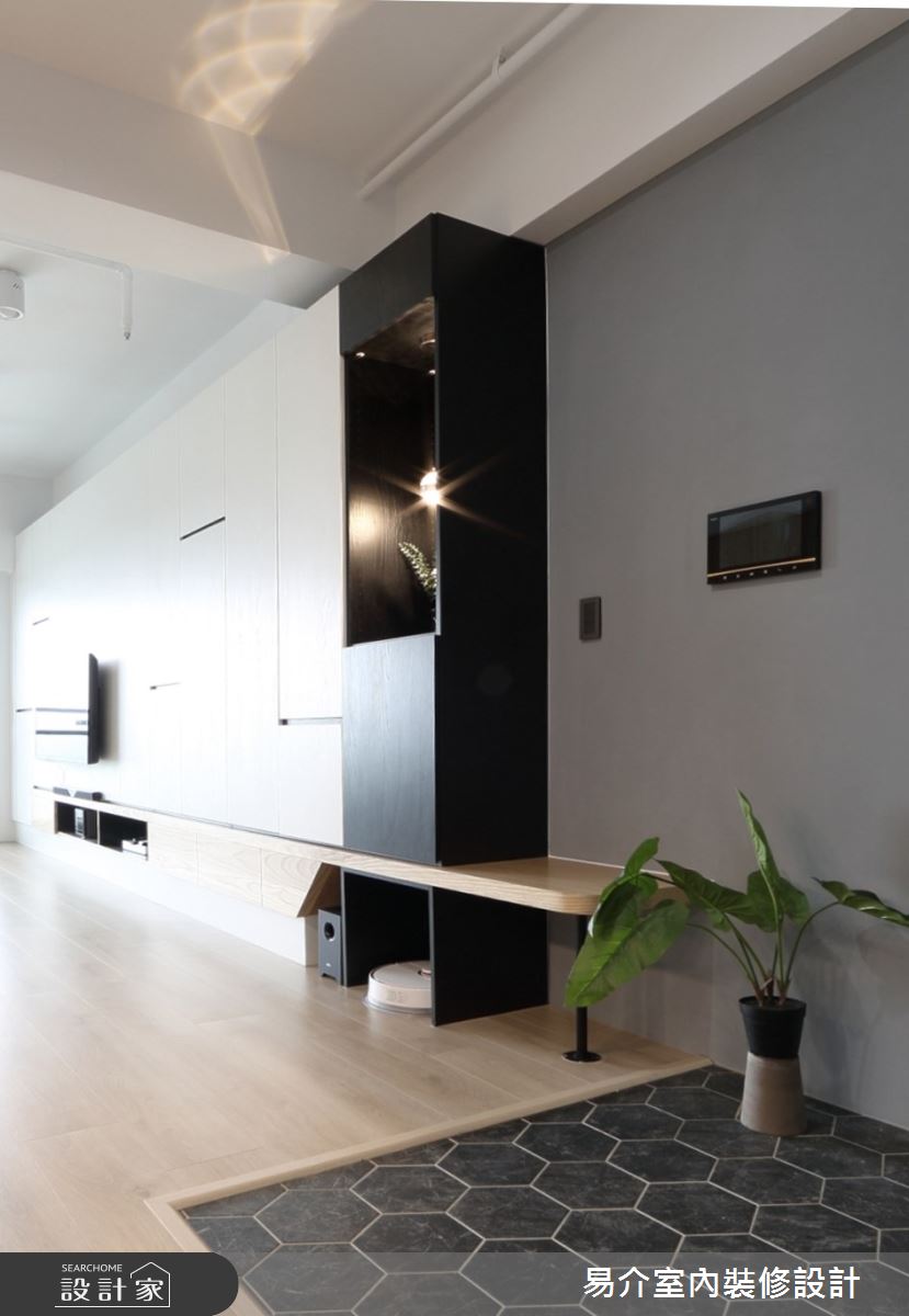 35坪新成屋(5年以下)＿北歐風玄關案例圖片＿易介室內裝修設計＿易介_中和35坪北歐風之879