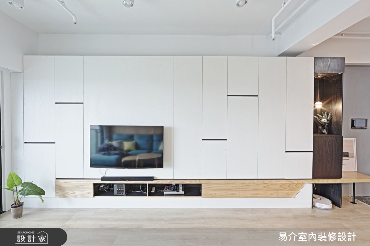 35坪新成屋(5年以下)＿北歐風客廳案例圖片＿易介室內裝修設計＿易介_中和35坪北歐風之5