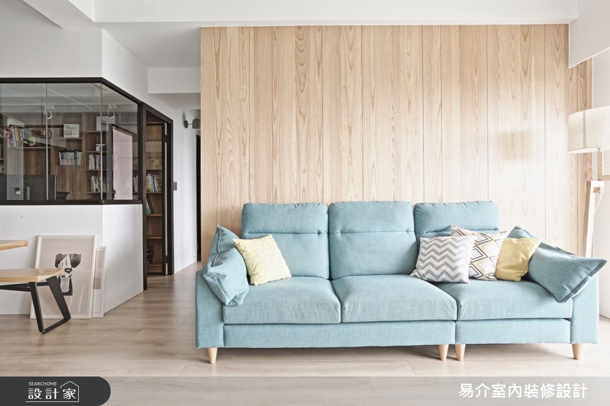 35坪新成屋(5年以下)＿北歐風客廳案例圖片＿易介室內裝修設計＿易介_中和35坪北歐風之6