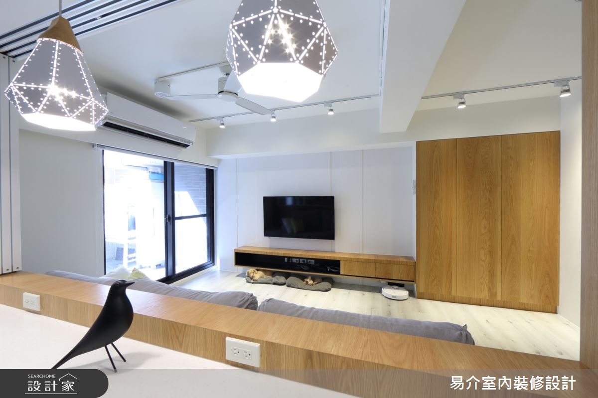 30坪新成屋(5年以下)＿北歐風客廳案例圖片＿易介室內裝修設計＿易介_基隆30坪北歐風之8