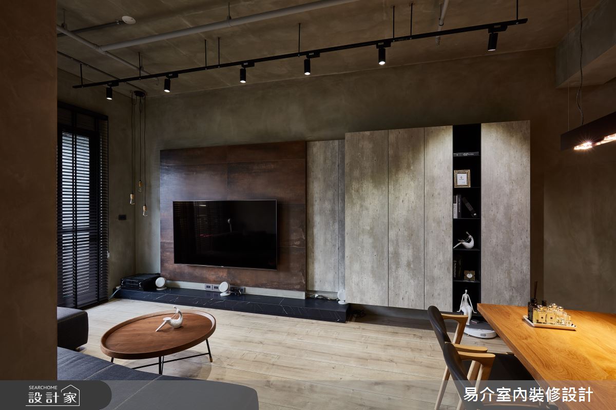 25坪新成屋(5年以下)＿現代風客廳餐廳案例圖片＿易介室內裝修設計＿易介_新莊25坪現代風之10