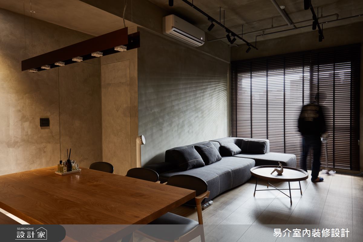 25坪新成屋(5年以下)＿現代風客廳案例圖片＿易介室內裝修設計＿易介_新莊25坪現代風之5