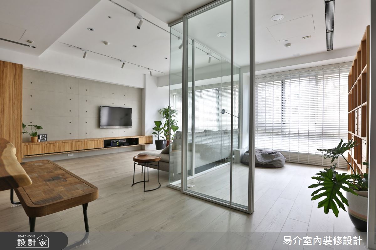 35坪中古屋(5~15年)＿現代風客廳案例圖片＿易介室內裝修設計＿易介_板橋35坪現代風-中古屋之9
