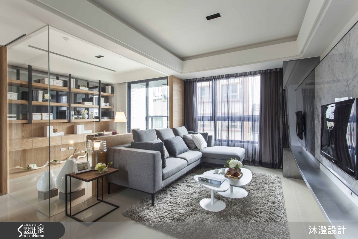 40坪新成屋(5年以下)＿現代風客廳書房案例圖片＿沐澄設計有限公司＿沐澄_01之3