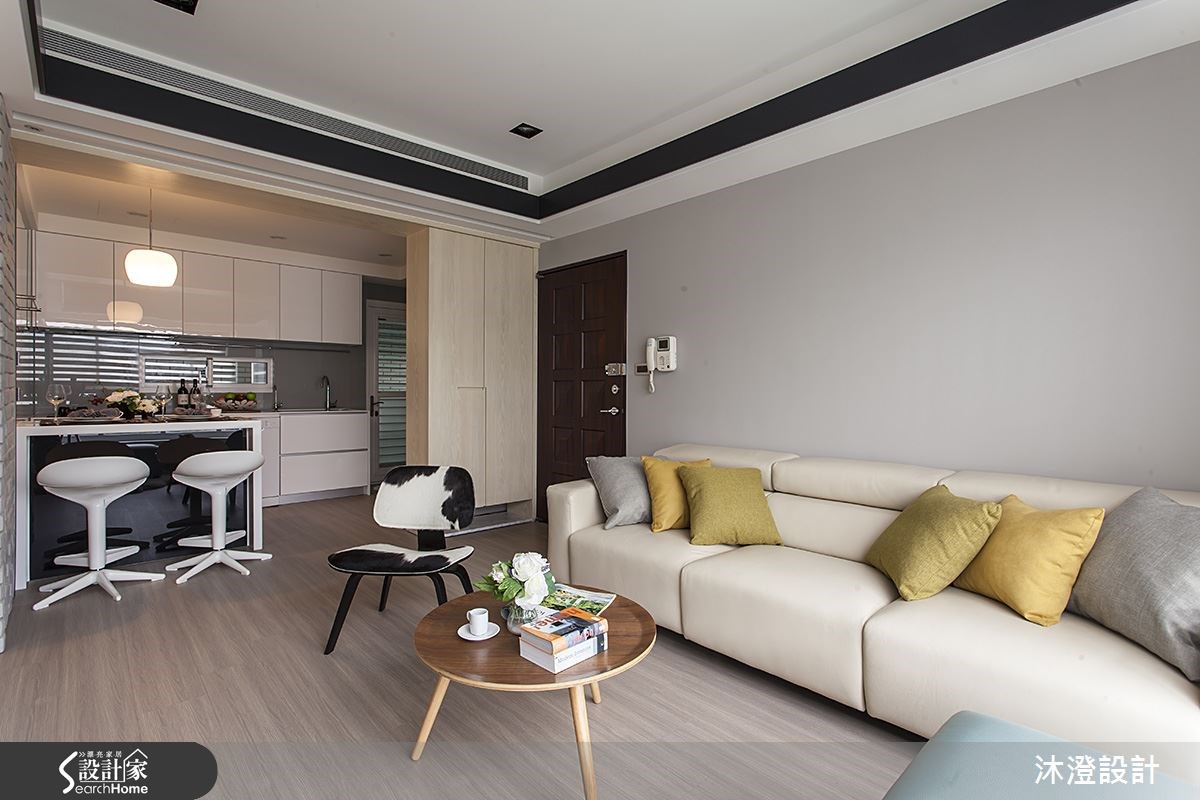 19坪中古屋(5~15年)＿現代風客廳廚房吧檯案例圖片＿沐澄設計有限公司＿沐澄_10之4