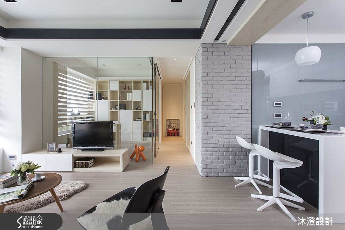 19坪中古屋(5~15年)＿現代風客廳吧檯走廊案例圖片＿沐澄設計有限公司＿沐澄_10之5