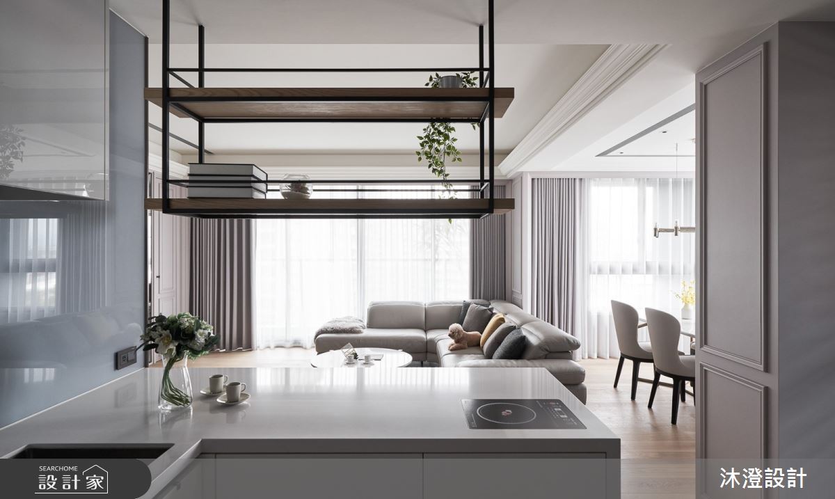 67坪新成屋(5年以下)＿新古典客廳吧檯案例圖片＿沐澄設計有限公司＿沐澄_57之3
