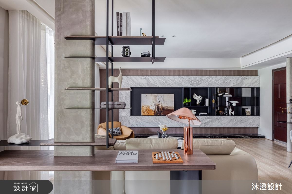 58坪新成屋(5年以下)＿奢華風玄關客廳書房案例圖片＿沐澄設計有限公司＿沐澄_75之5
