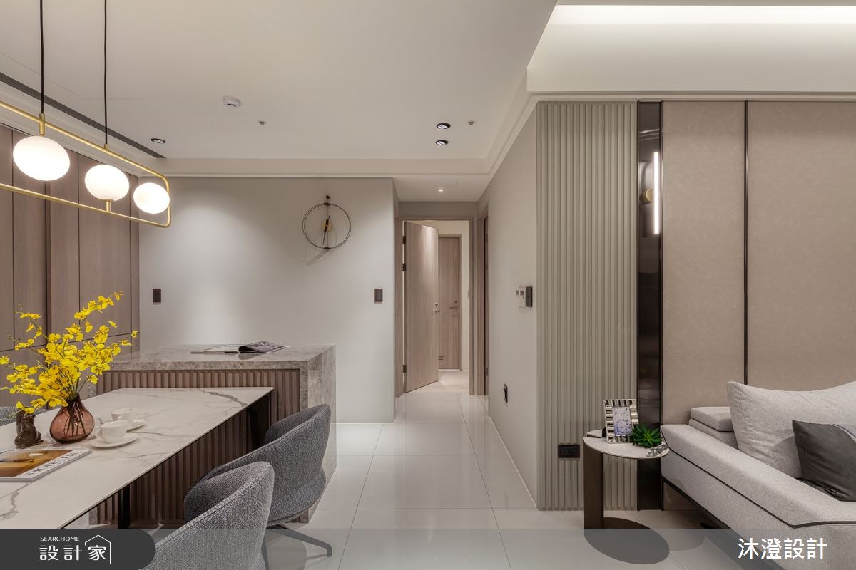 32坪新成屋(5年以下)＿現代風客廳餐廳中島案例圖片＿沐澄設計有限公司＿沐澄_76之7