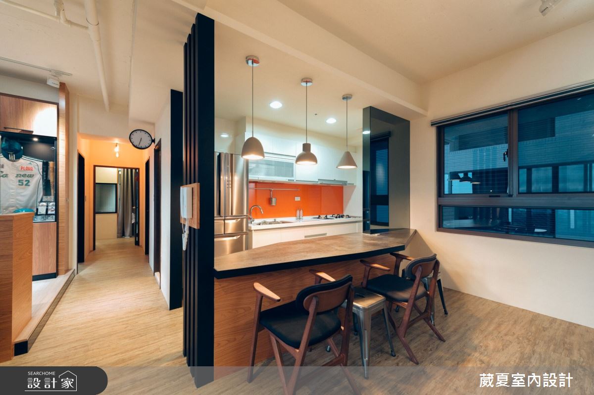 45坪新成屋(5年以下)＿工業風吧檯走廊案例圖片＿葳夏室內設計＿葳夏_01之5