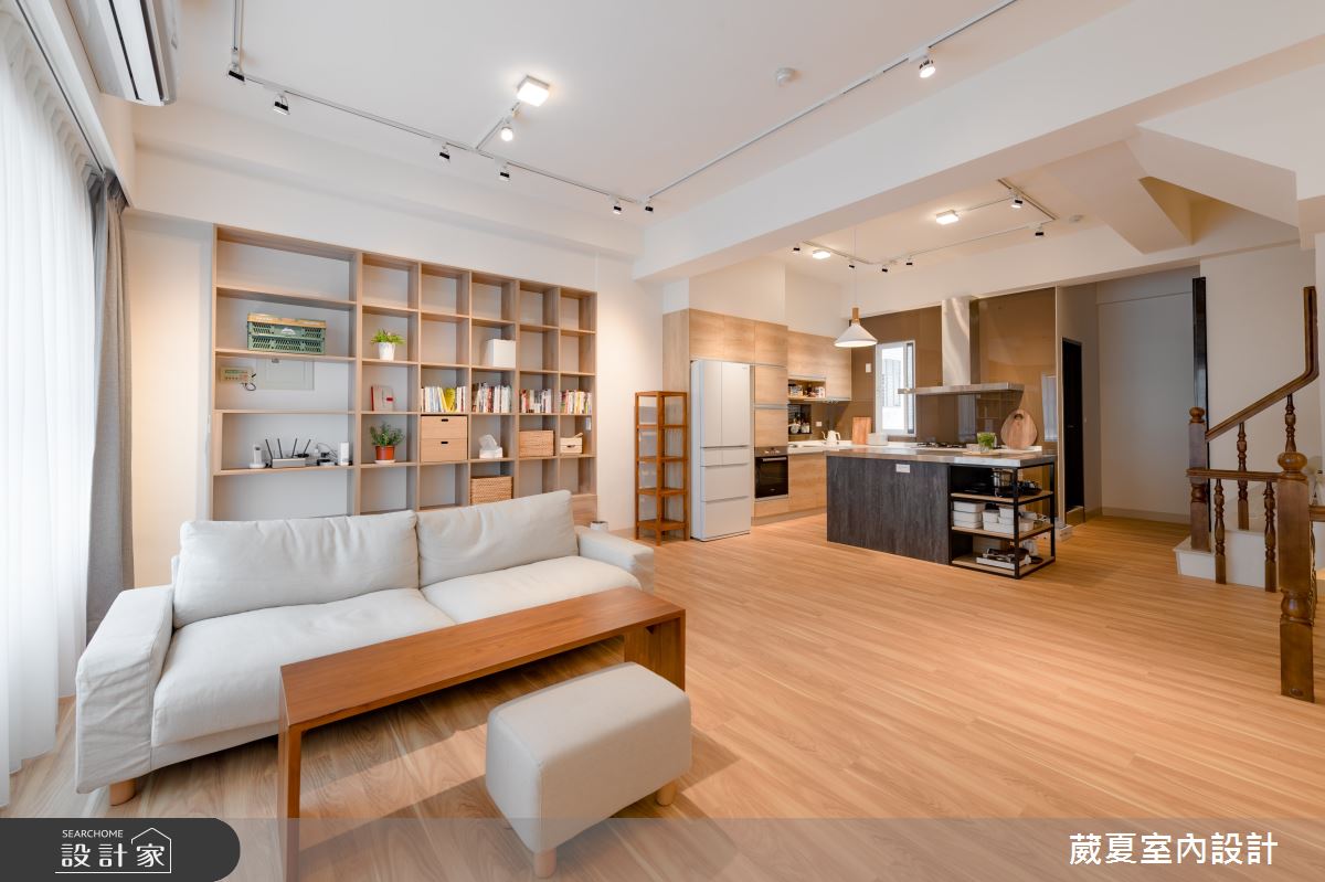 120坪新成屋(5年以下)＿日式無印風客廳中島案例圖片＿葳夏室內設計＿葳夏_02之7242