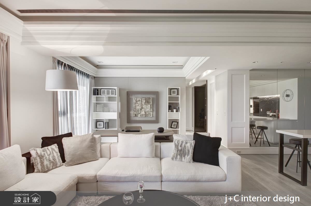 80坪新成屋(5年以下)＿新古典客廳案例圖片＿杰宸室內設計有限公司＿杰宸_04之3