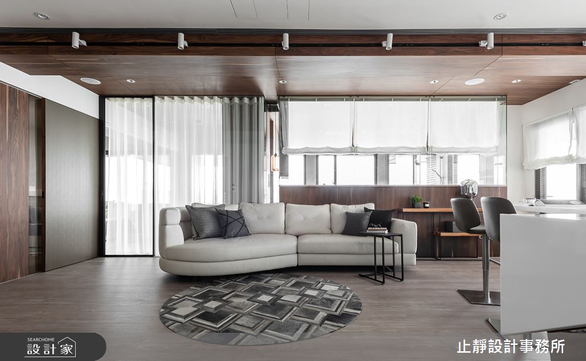 35坪新成屋(5年以下)＿現代風客廳案例圖片＿止靜設計事務所＿止靜_無邊・Endless之1