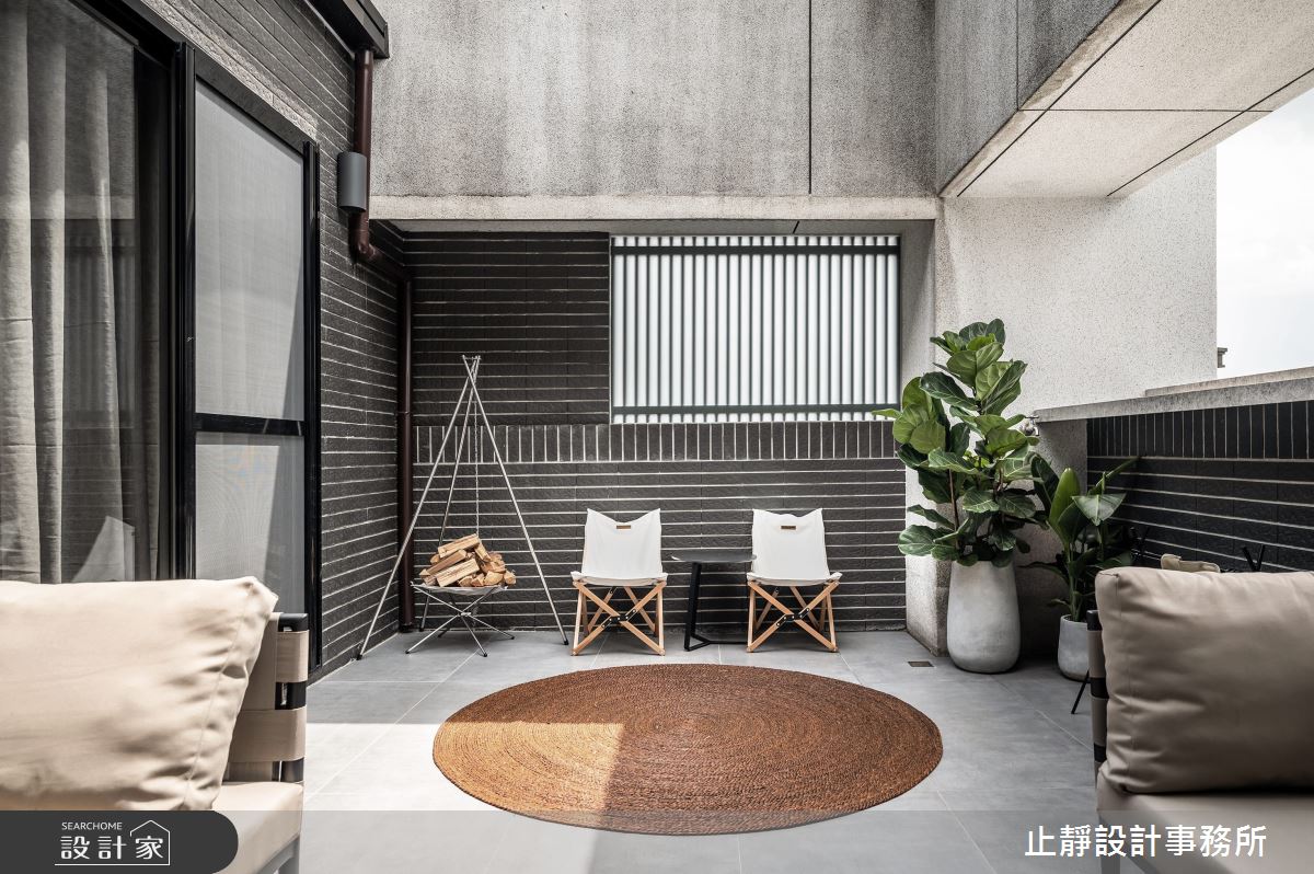 30坪新成屋(5年以下)＿現代風陽台案例圖片＿止靜設計事務所＿止靜_再一次・one more time之1