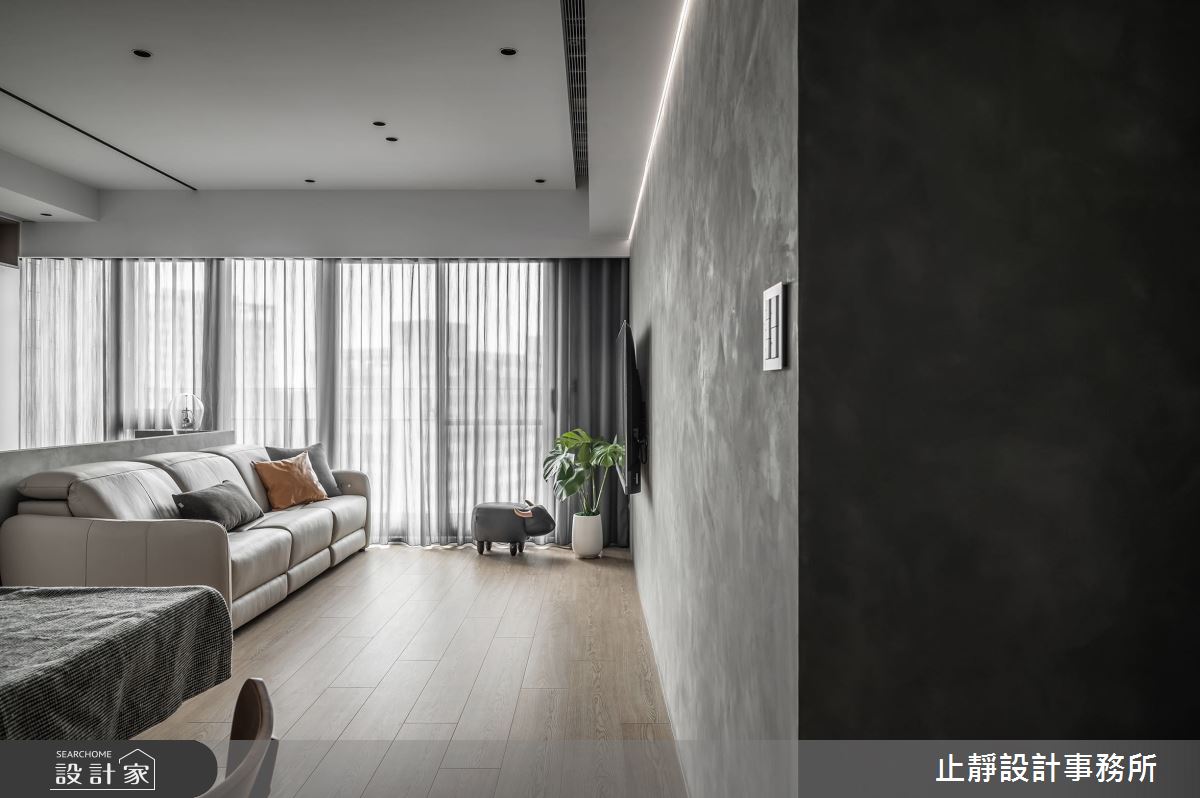 20坪新成屋(5年以下)＿現代風客廳案例圖片＿止靜設計事務所＿止靜_朗朗・confidence之20