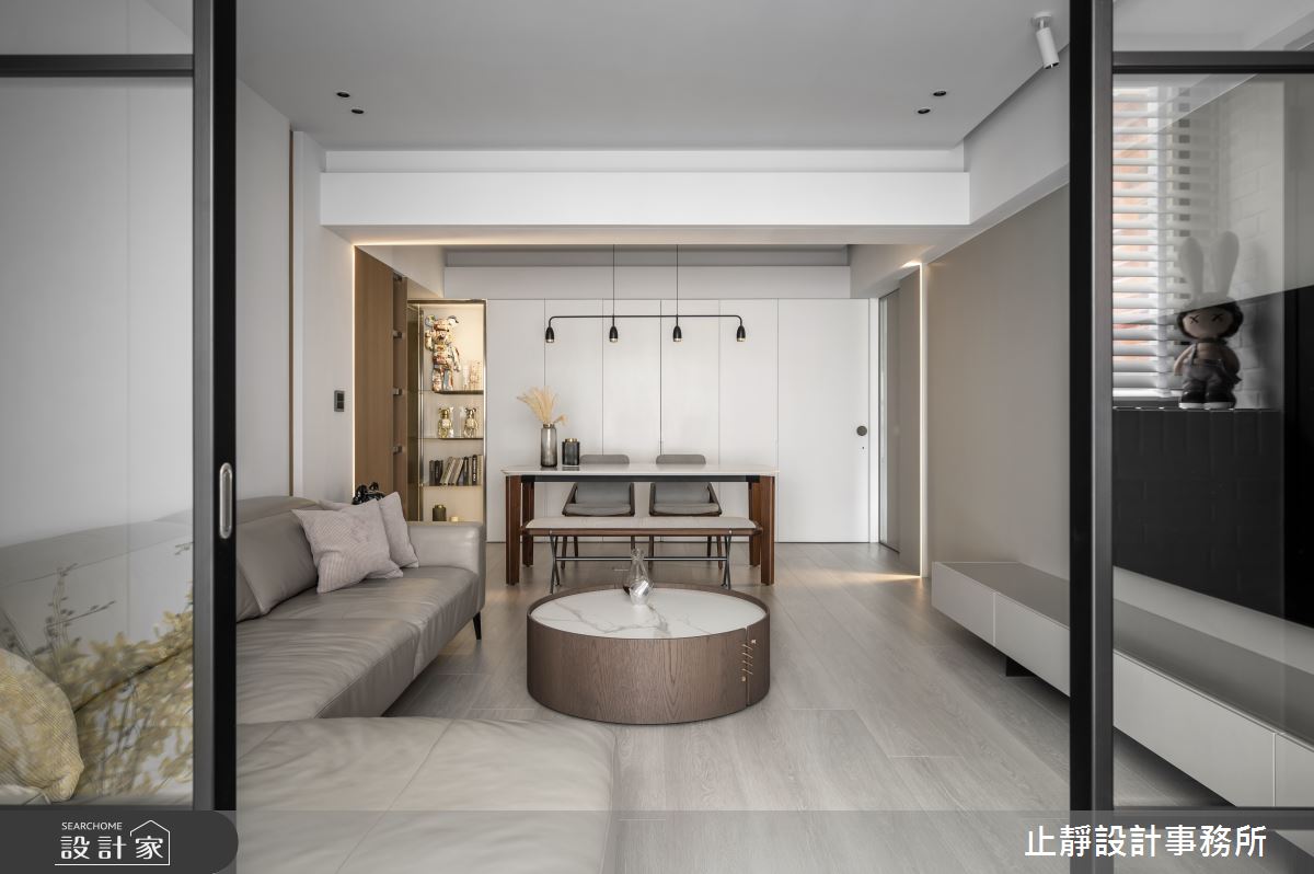 35坪老屋(16~30年)＿現代風客廳餐廳中島案例圖片＿止靜設計事務所＿止靜_重逢・met again之8