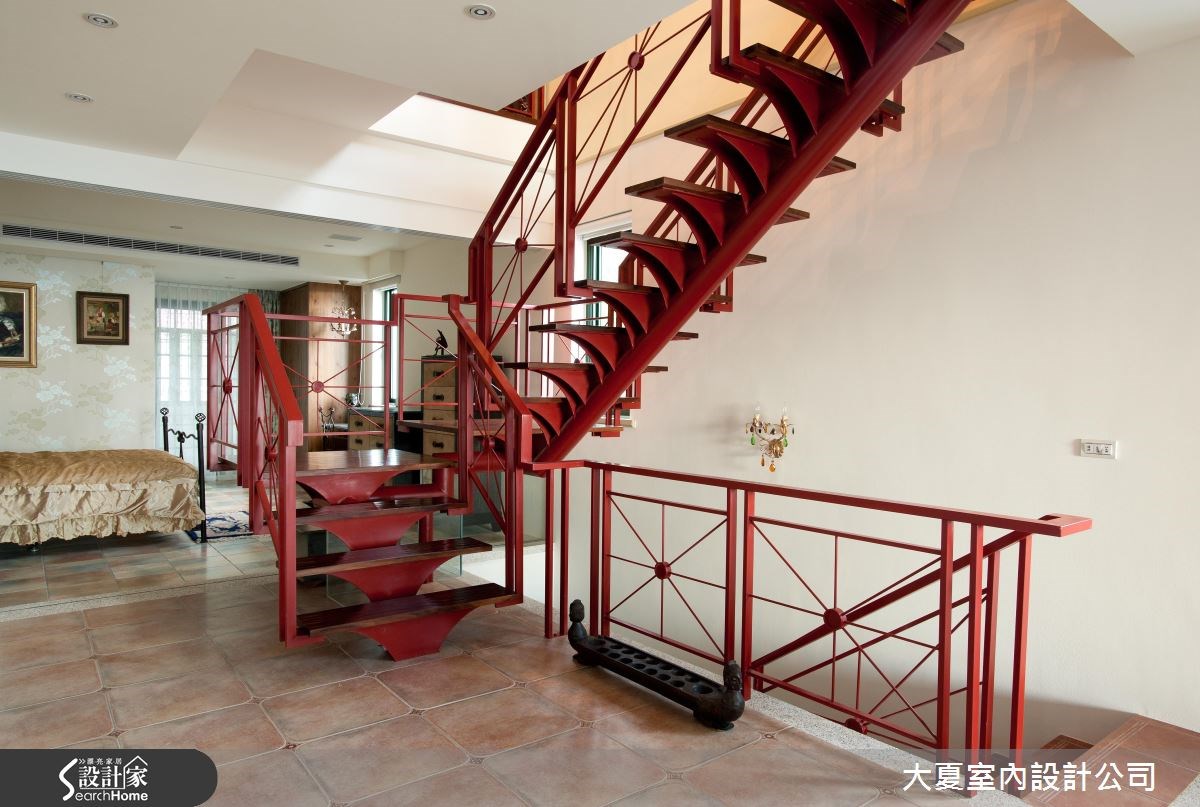 90坪老屋(16~30年)＿鄉村風樓梯案例圖片＿大夏室內設計公司＿大夏_16之7