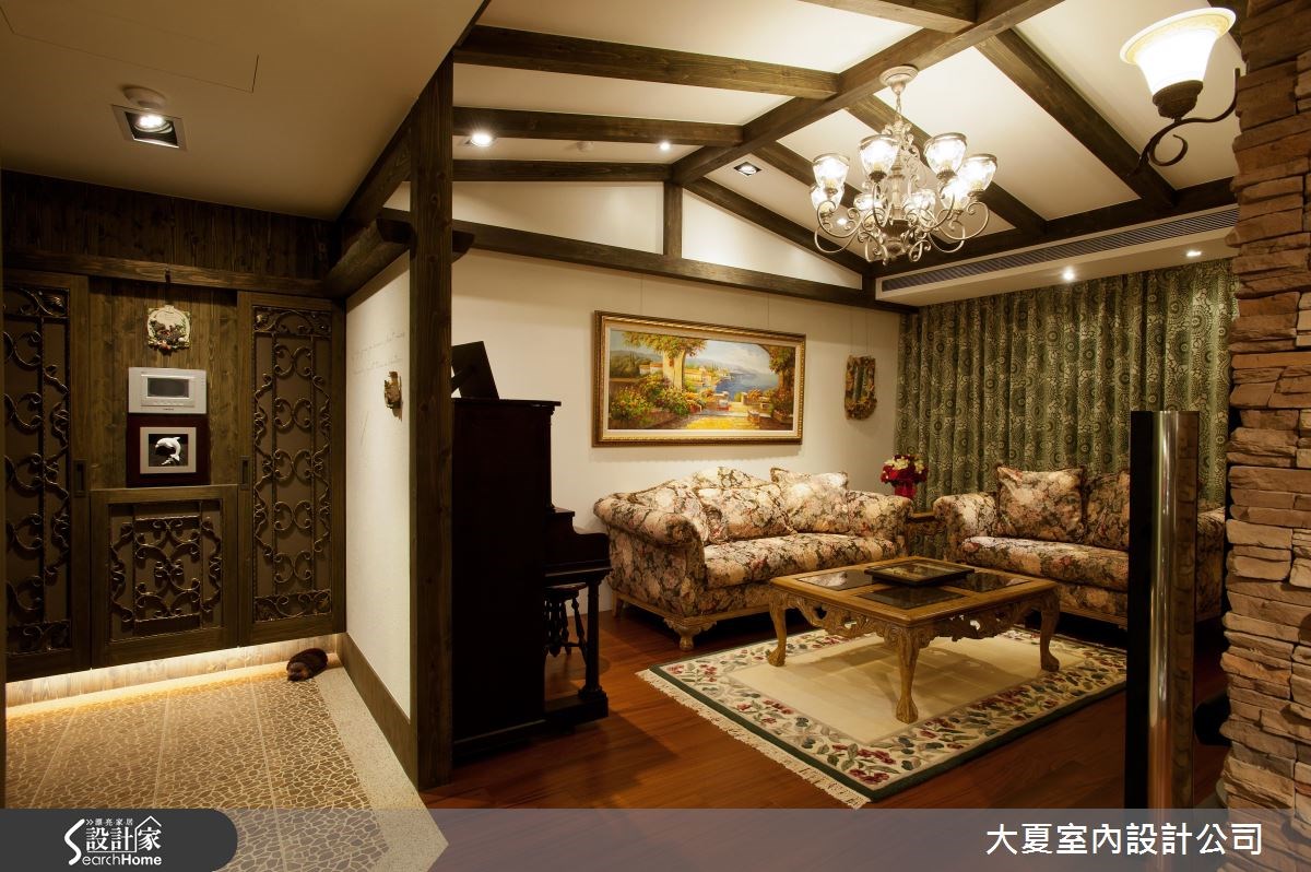 60坪新成屋(5年以下)＿鄉村風玄關客廳案例圖片＿大夏室內設計公司＿大夏_17之1