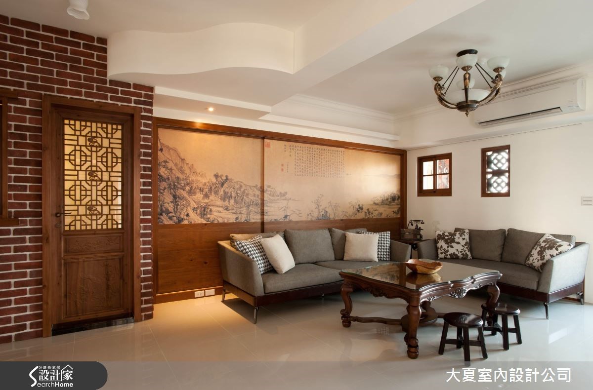 42坪新成屋(5年以下)＿新中式風客廳案例圖片＿大夏室內設計公司＿大夏_34之2