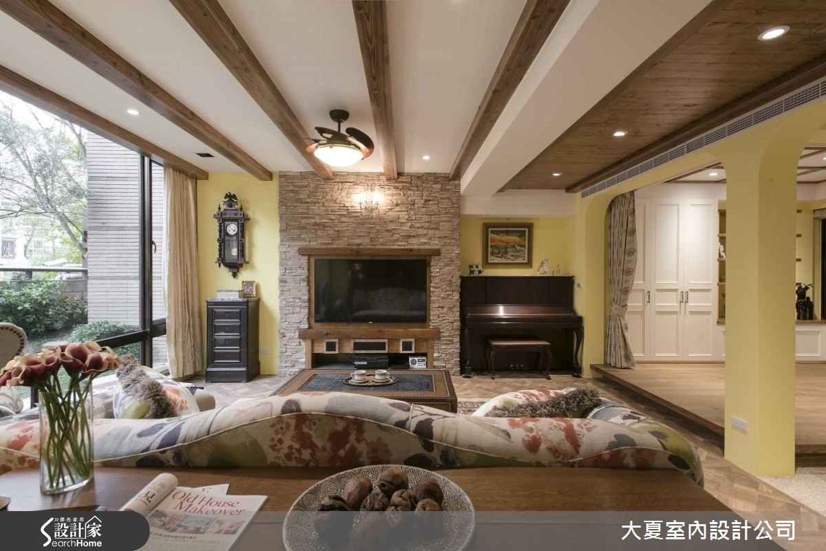 68坪新成屋(5年以下)＿鄉村風客廳案例圖片＿大夏室內設計公司＿大夏_37之7
