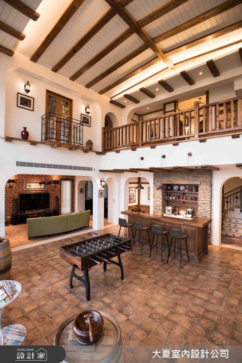 100坪新成屋(5年以下)＿鄉村風客廳吧檯案例圖片＿大夏室內設計公司＿大夏_42之8