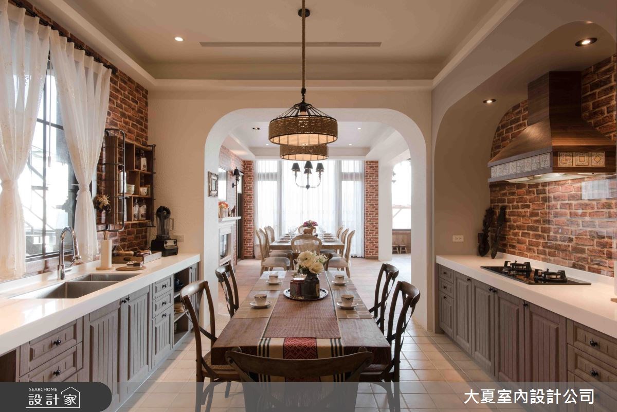 100坪新成屋(5年以下)＿鄉村風餐廳廚房案例圖片＿大夏室內設計公司＿大夏_42之16