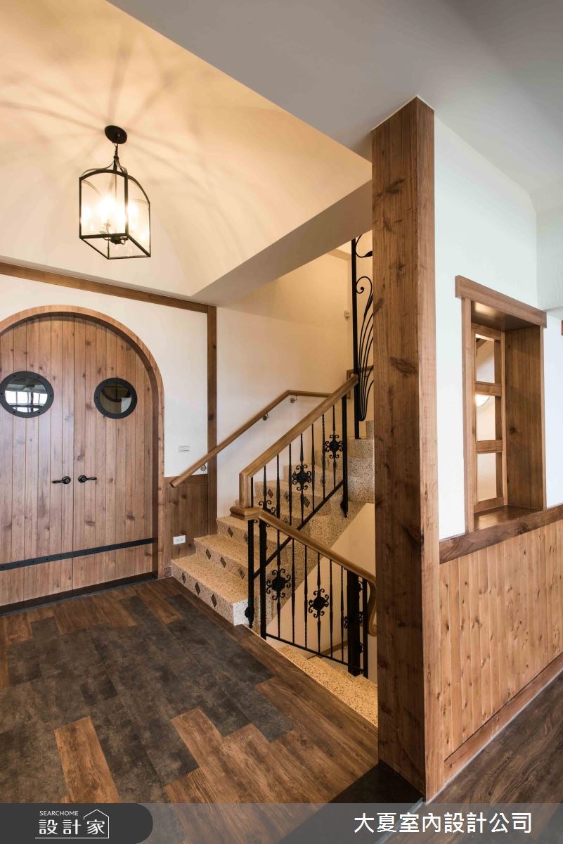 35坪新成屋(5年以下)＿鄉村風樓梯案例圖片＿大夏室內設計公司＿大夏_46之2