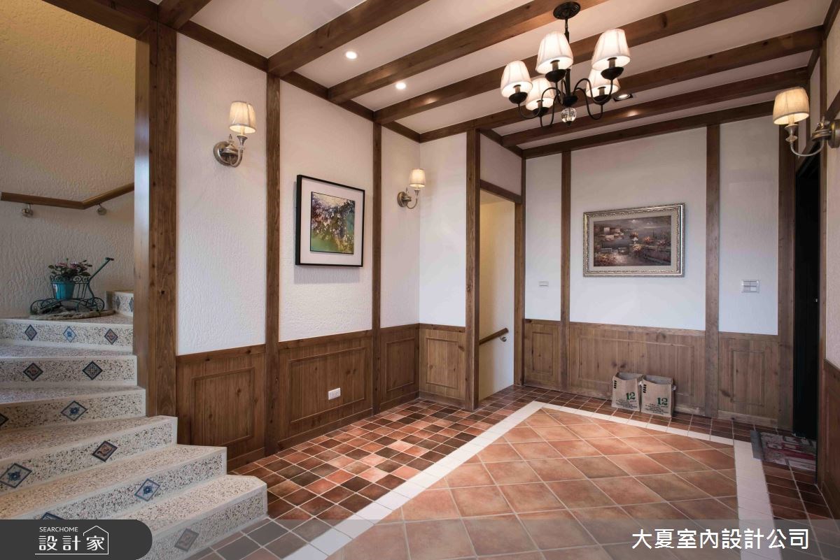 35坪新成屋(5年以下)＿鄉村風樓梯走廊案例圖片＿大夏室內設計公司＿大夏_46之4