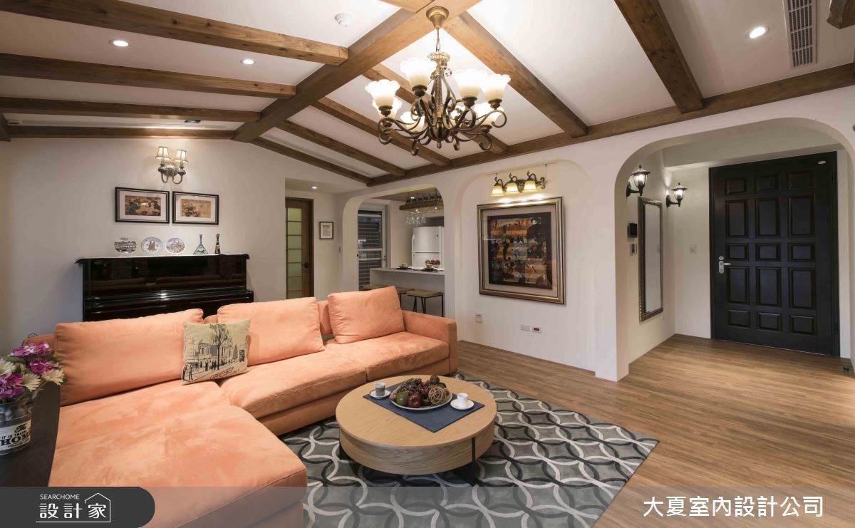 47坪新成屋(5年以下)＿鄉村風客廳案例圖片＿大夏室內設計公司＿大夏_47之2