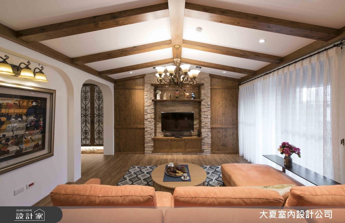 47坪新成屋(5年以下)＿鄉村風客廳案例圖片＿大夏室內設計公司＿大夏_47之5