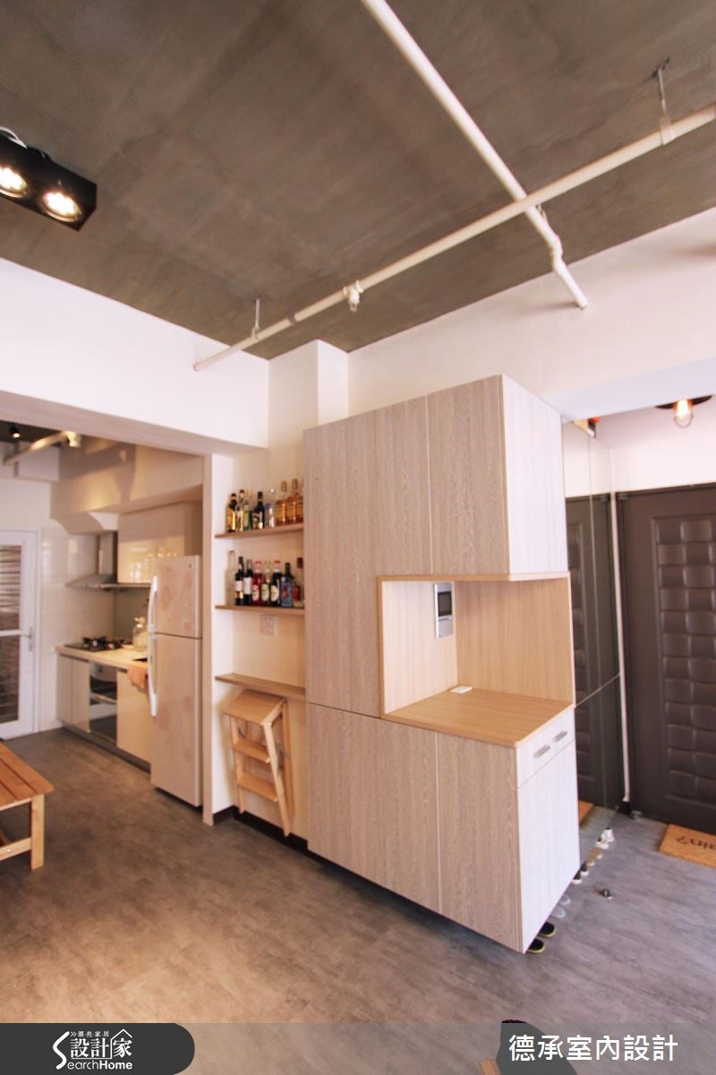 20坪新成屋(5年以下)＿工業風玄關廚房案例圖片＿德承室內設計有限公司＿德承_02之1