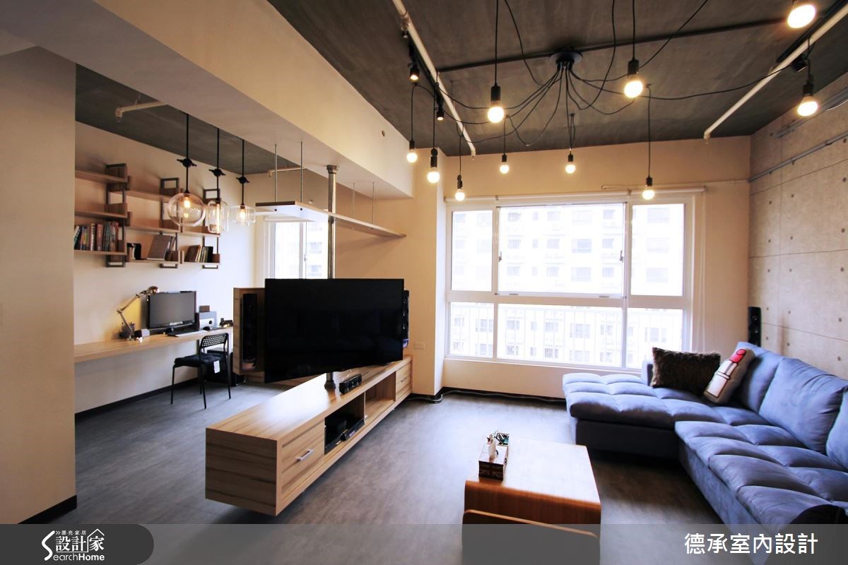 20坪新成屋(5年以下)＿工業風客廳書房案例圖片＿德承室內設計有限公司＿德承_02之5