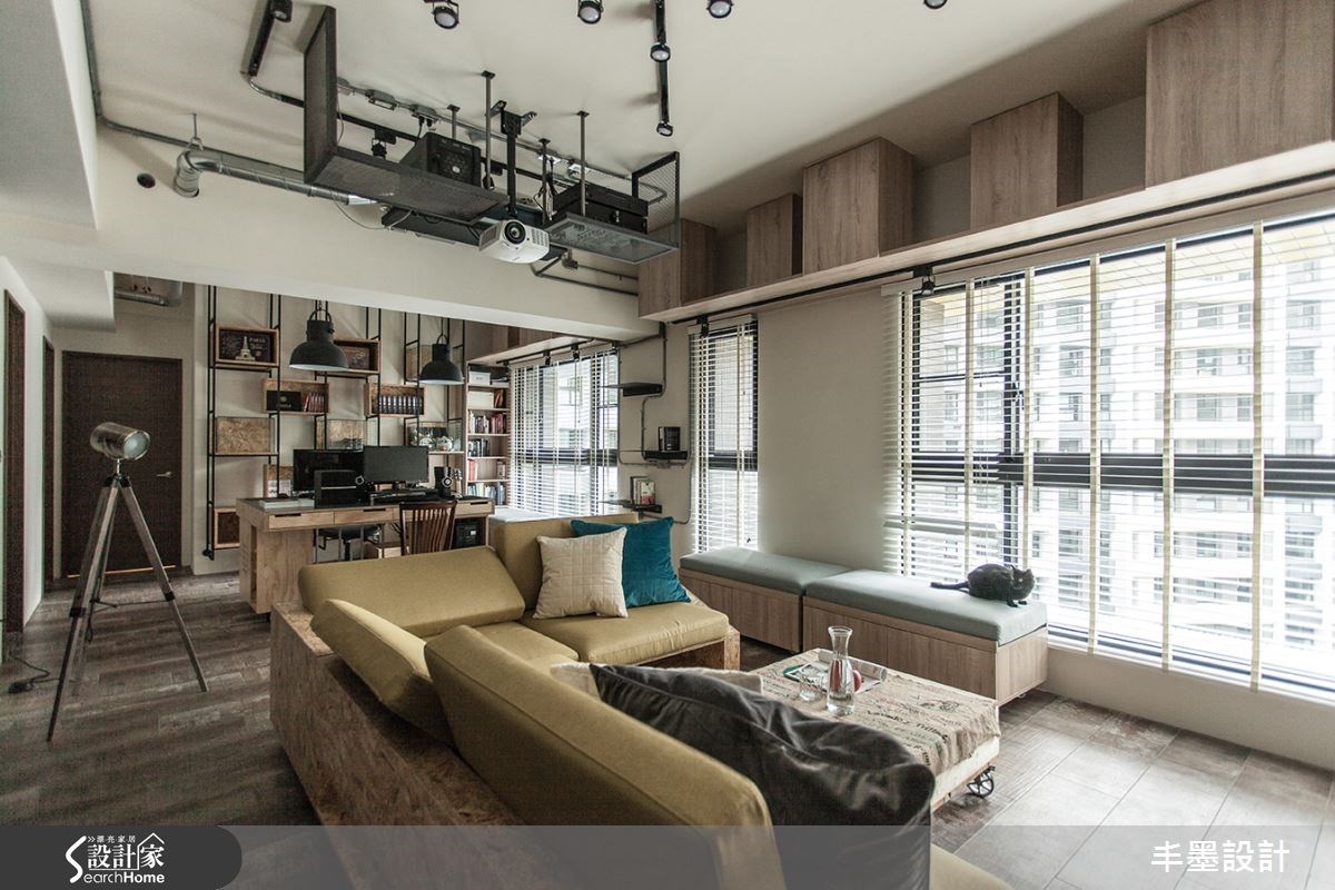 23坪新成屋(5年以下)＿工業風客廳書房案例圖片＿丰墨設計＿丰墨_04竹東 PC House之6