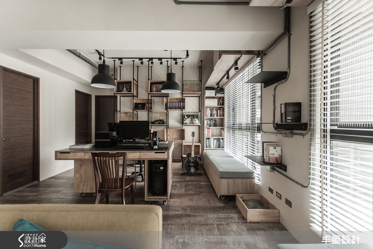 23坪新成屋(5年以下)＿工業風客廳書房案例圖片＿丰墨設計＿丰墨_04竹東 PC House之8