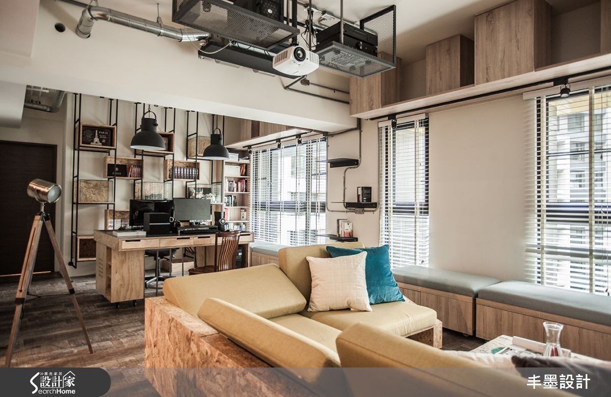 23坪新成屋(5年以下)＿工業風客廳書房案例圖片＿丰墨設計＿丰墨_04竹東 PC House之10