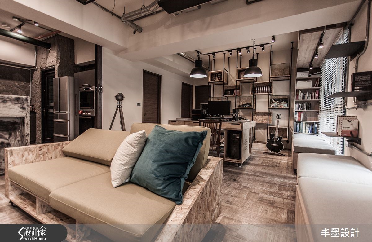 23坪新成屋(5年以下)＿工業風客廳書房案例圖片＿丰墨設計＿丰墨_04竹東 PC House之11