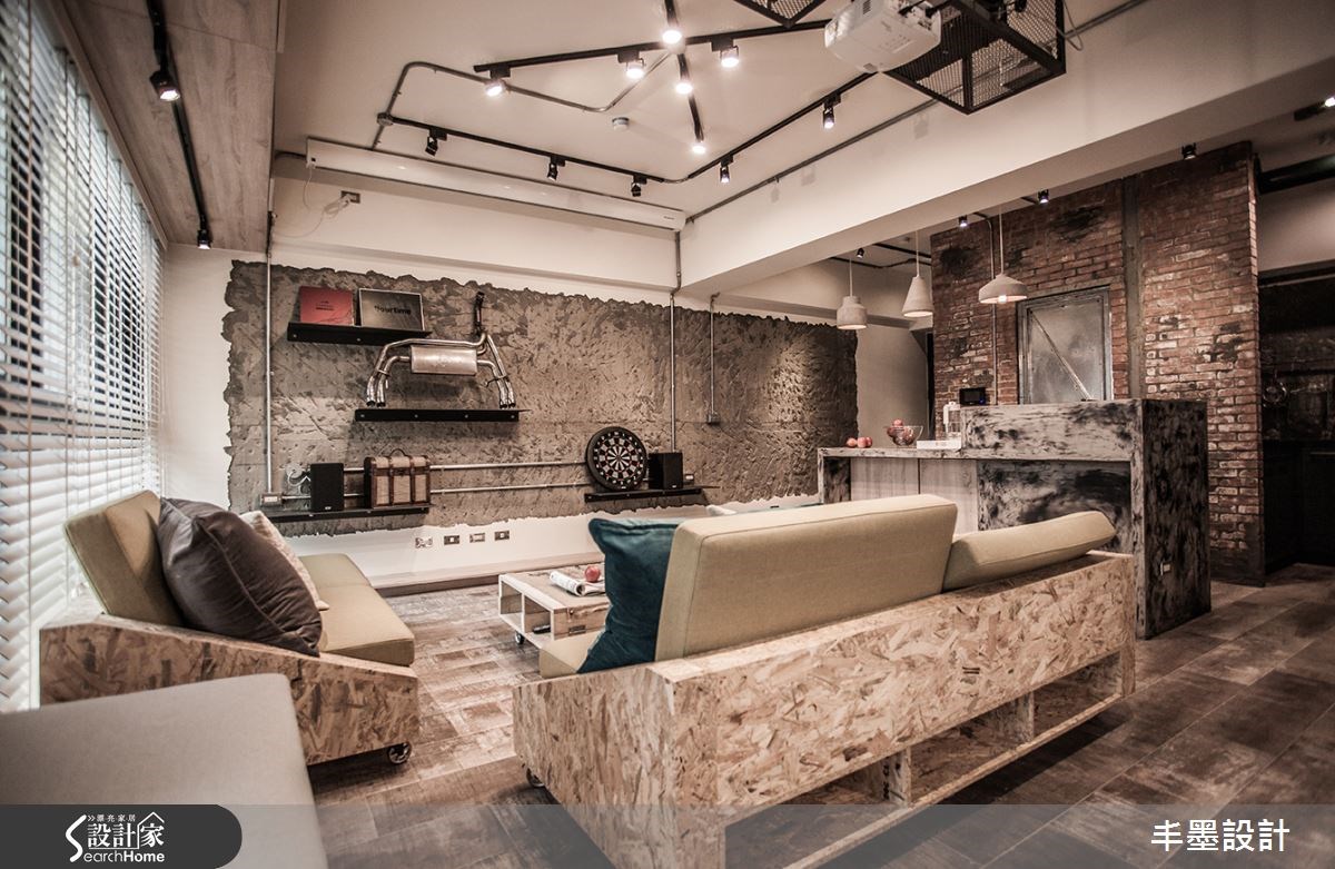 23坪新成屋(5年以下)＿工業風客廳吧檯案例圖片＿丰墨設計＿丰墨_04竹東 PC House之16