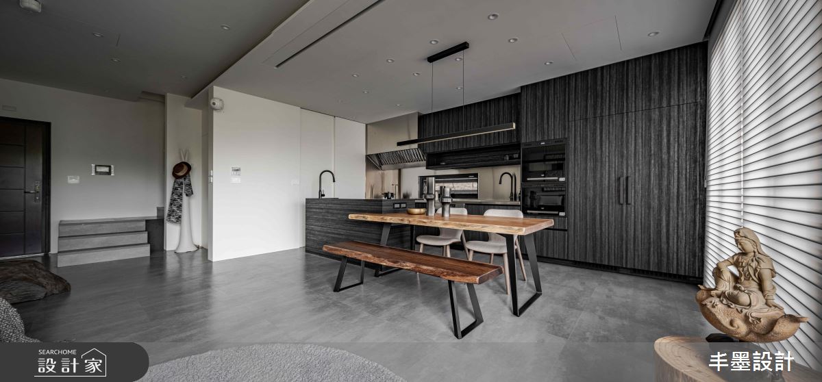 49坪新成屋(5年以下)＿現代風玄關客廳餐廳廚房樓梯中島案例圖片＿丰墨設計＿丰墨_24T House之20