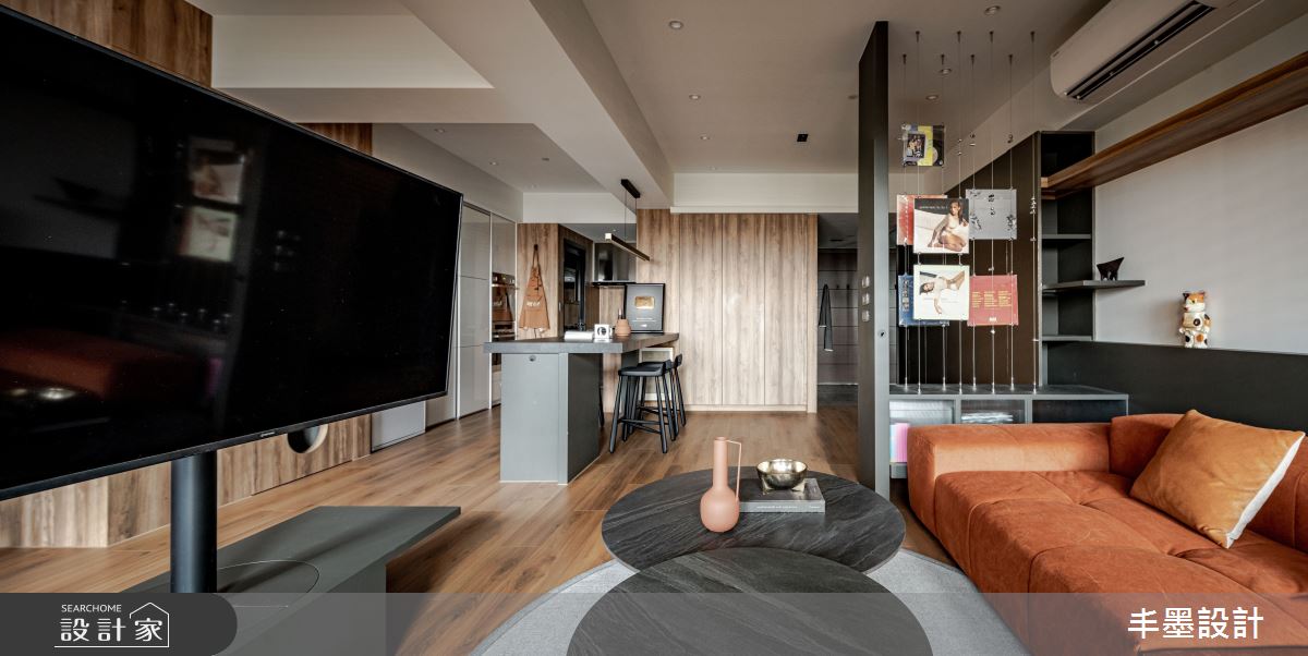新成屋(5年以下)＿混搭風客廳餐廳中島案例圖片＿丰墨設計＿丰墨_26KOL之14