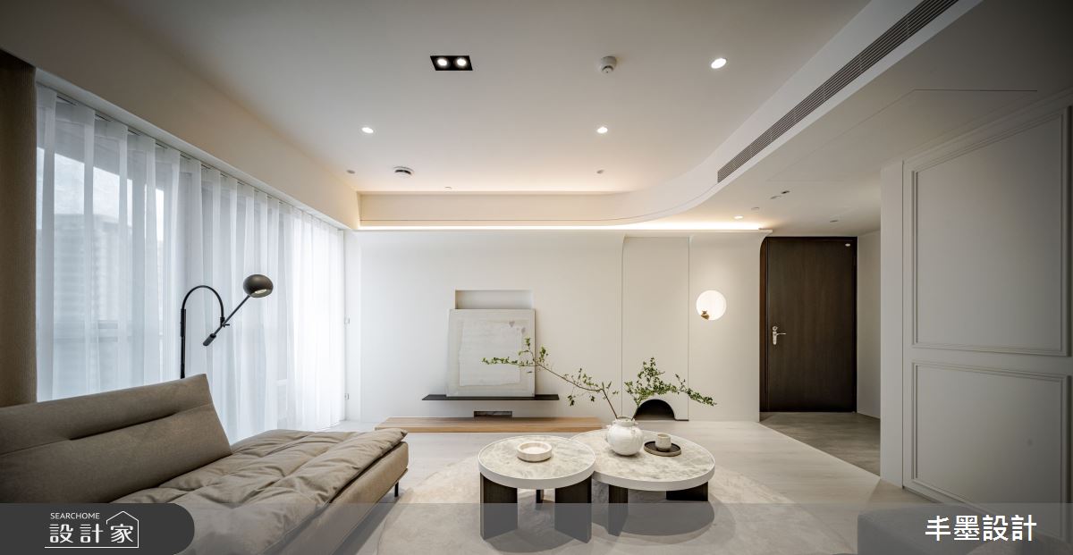 37坪中古屋(5~15年)＿混搭風玄關客廳案例圖片＿丰墨設計＿丰墨_27一抹揉光之3