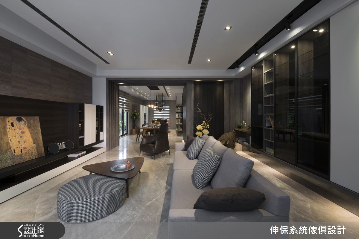 100坪預售屋＿混搭風客廳案例圖片＿伸保系統傢俱設計＿伸保_01之1