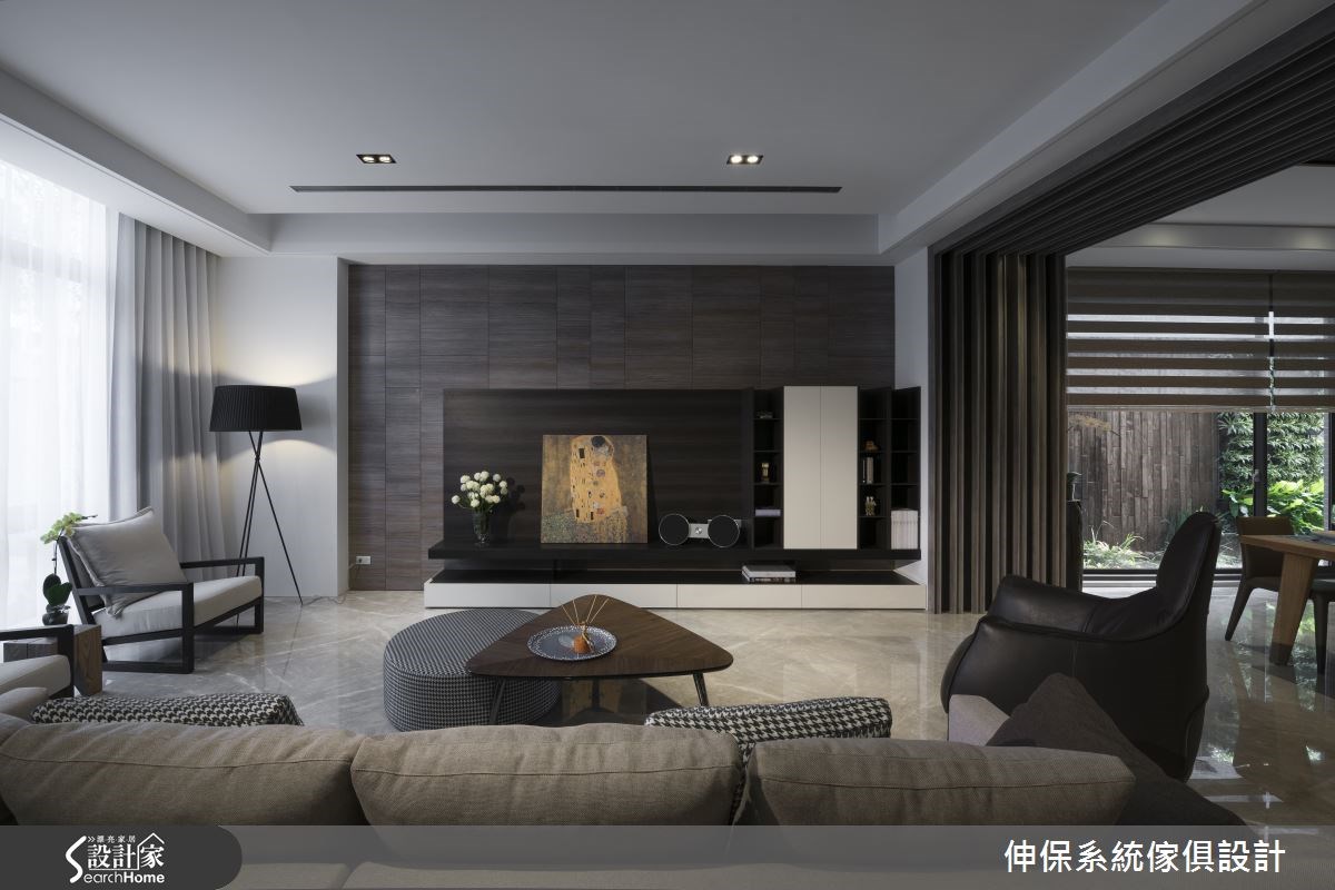 100坪預售屋＿混搭風客廳案例圖片＿伸保系統傢俱設計＿伸保_01之2