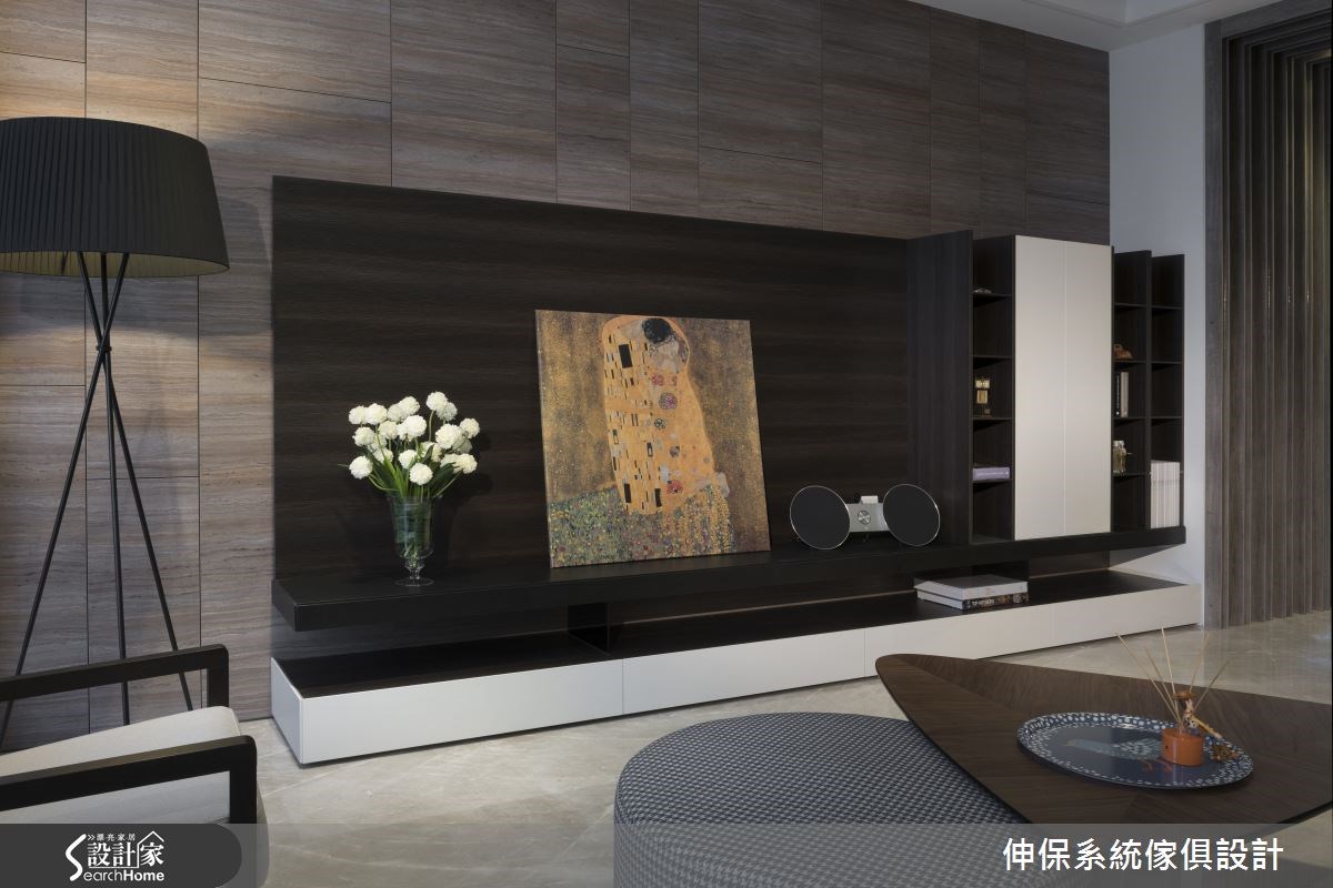 100坪預售屋＿混搭風客廳案例圖片＿伸保系統傢俱設計＿伸保_01之4